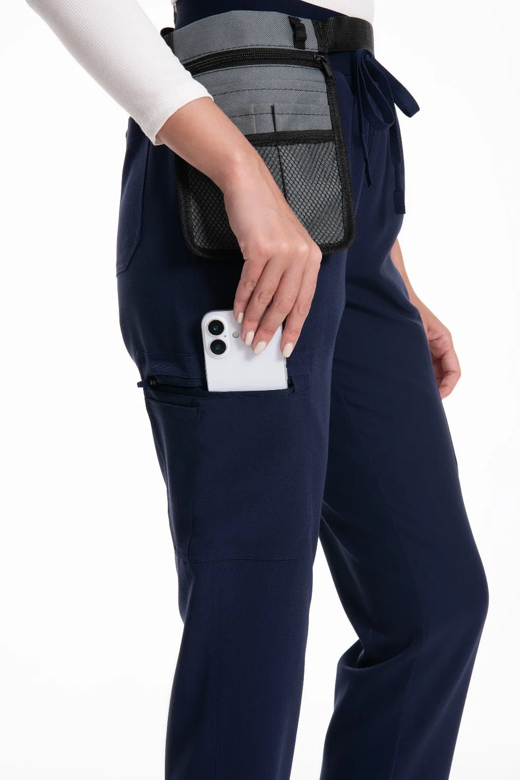 KUNGFU SCRUBS Sous-vêtement médical sans couture col rond manches longues femme