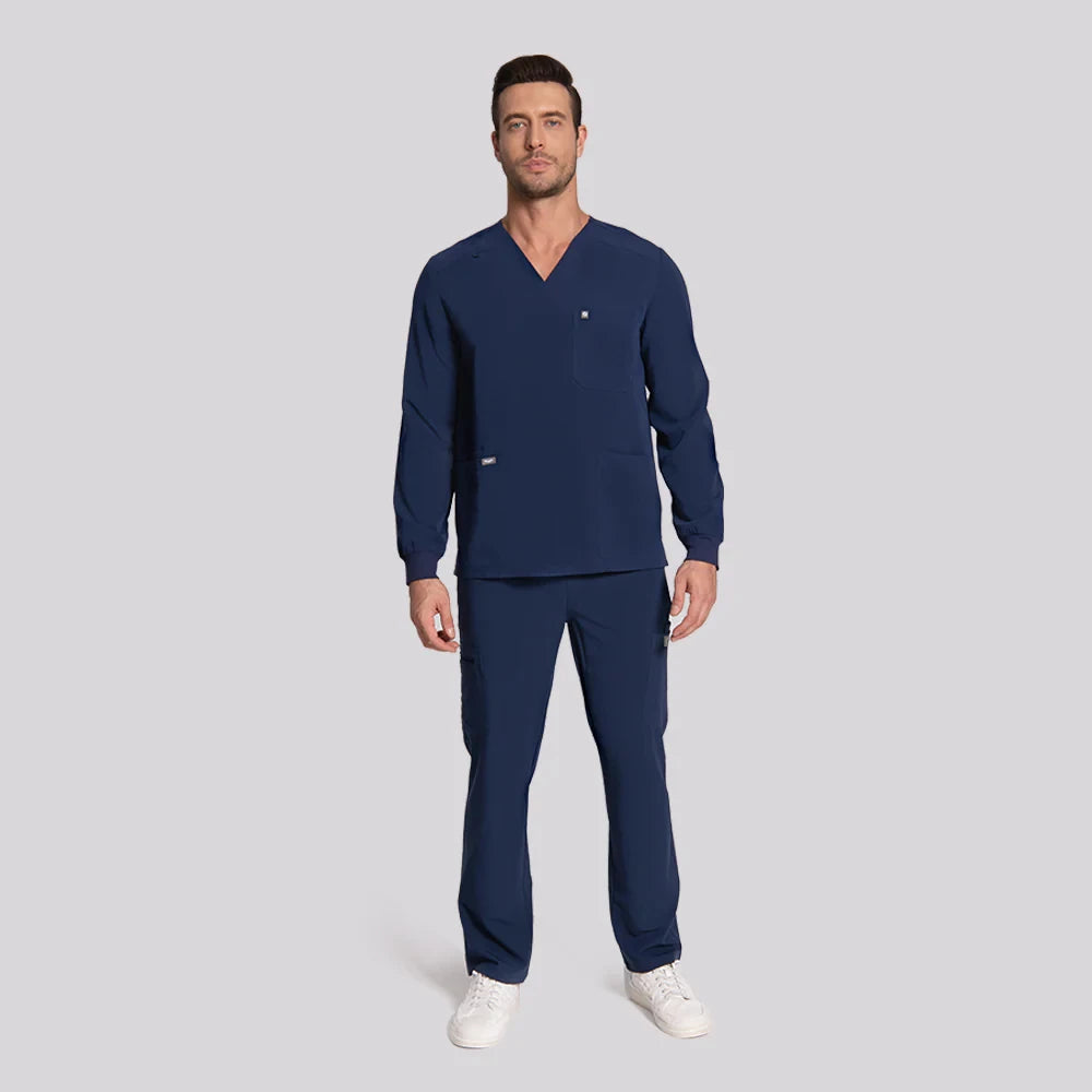 KUNGFU SCRUBS Ensemble médical homme manches longues antibactérien