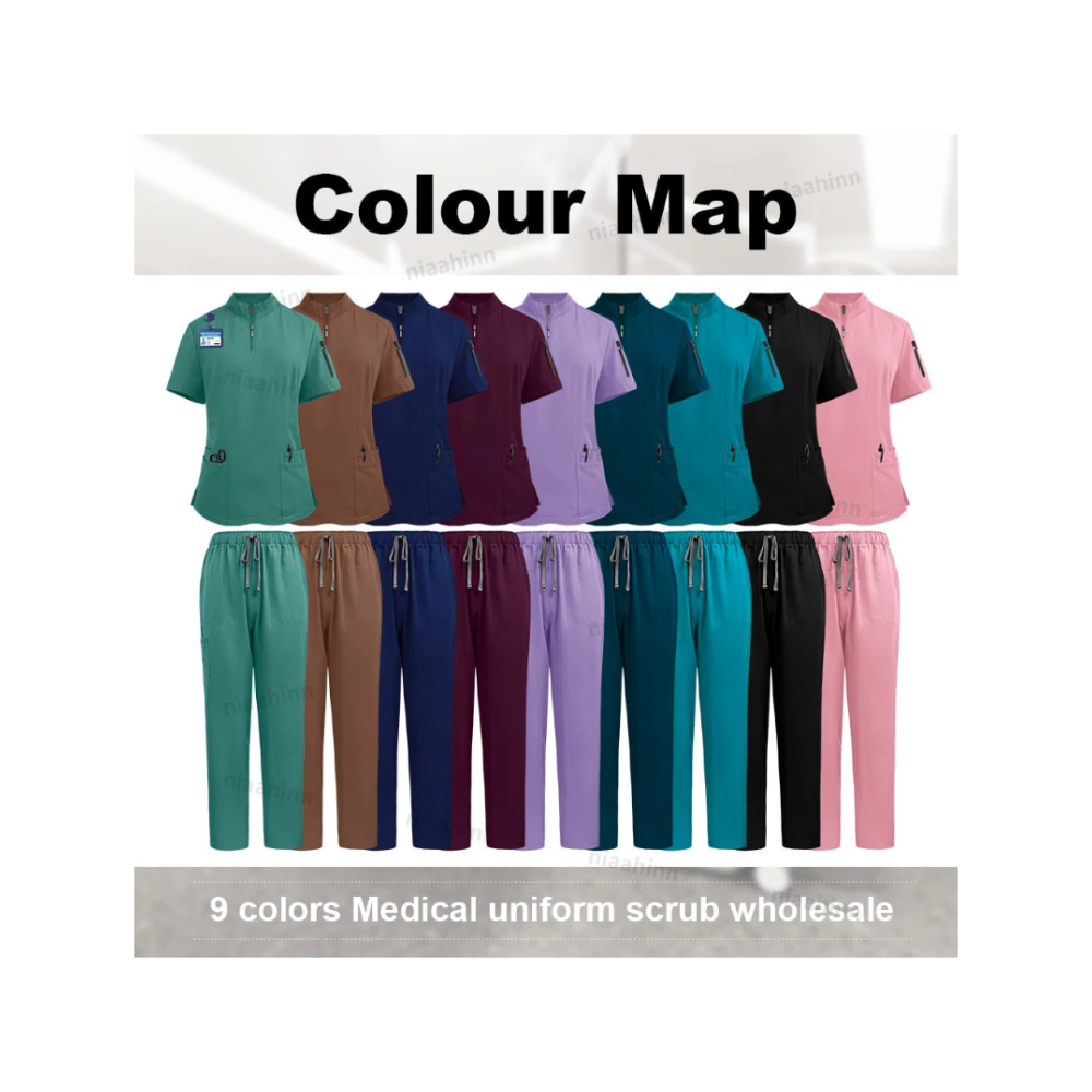 Ensemble Médical Unisexe - Haut Col V et Pantalon (9 Couleurs)