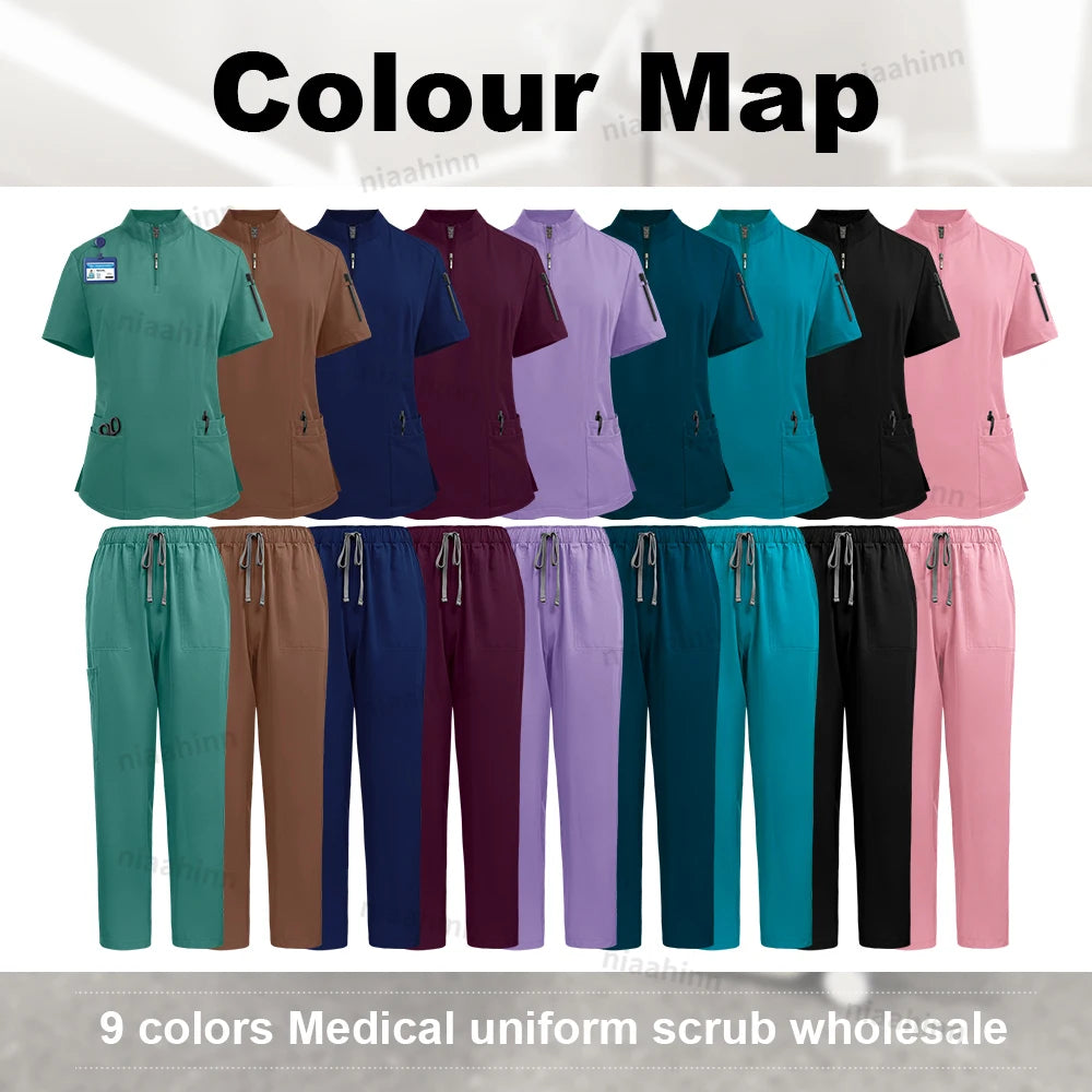 Ensemble Médical Femme - Haut et Pantalon (9 Couleurs)