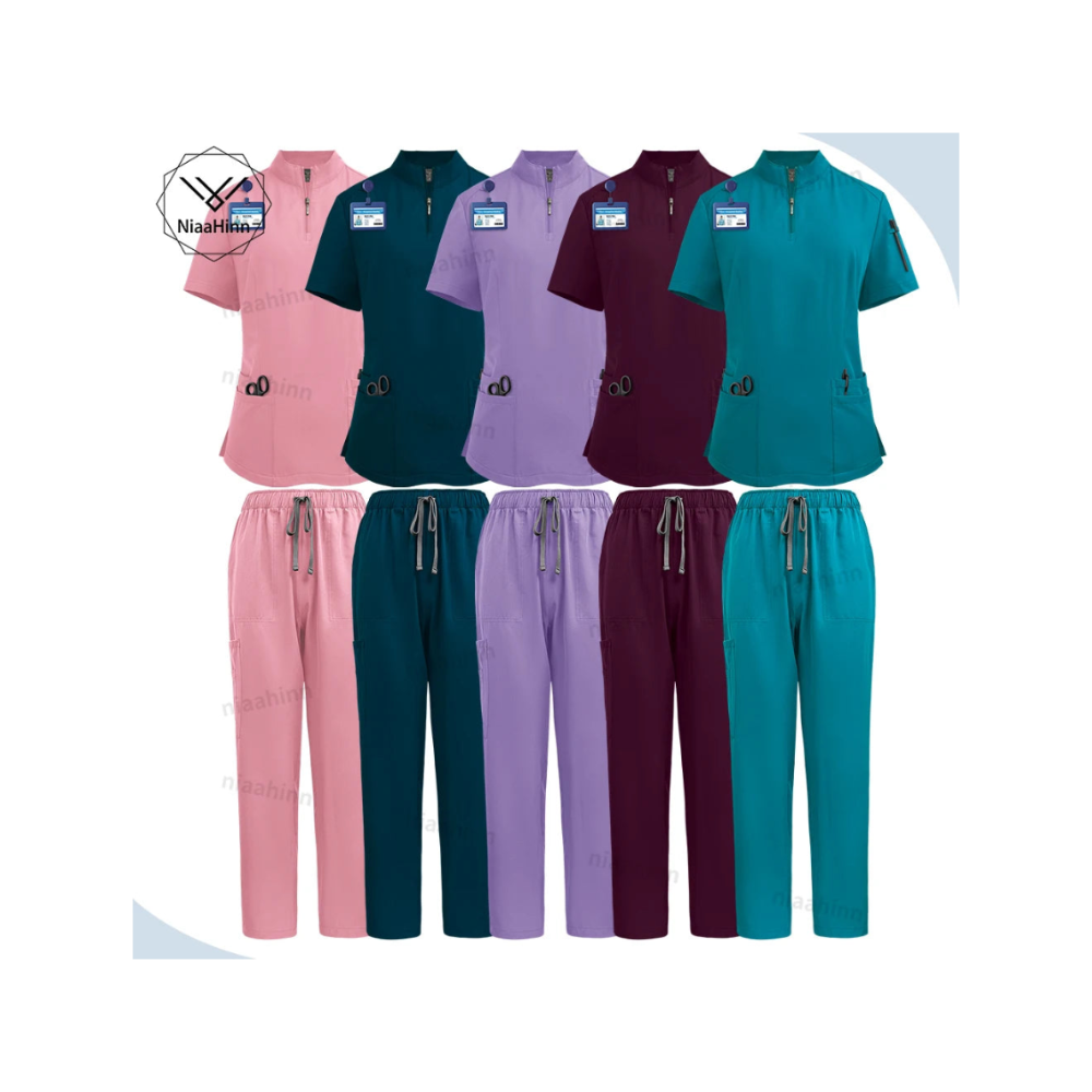 Ensemble Médical Unisexe - Haut Col V et Pantalon (9 Couleurs)