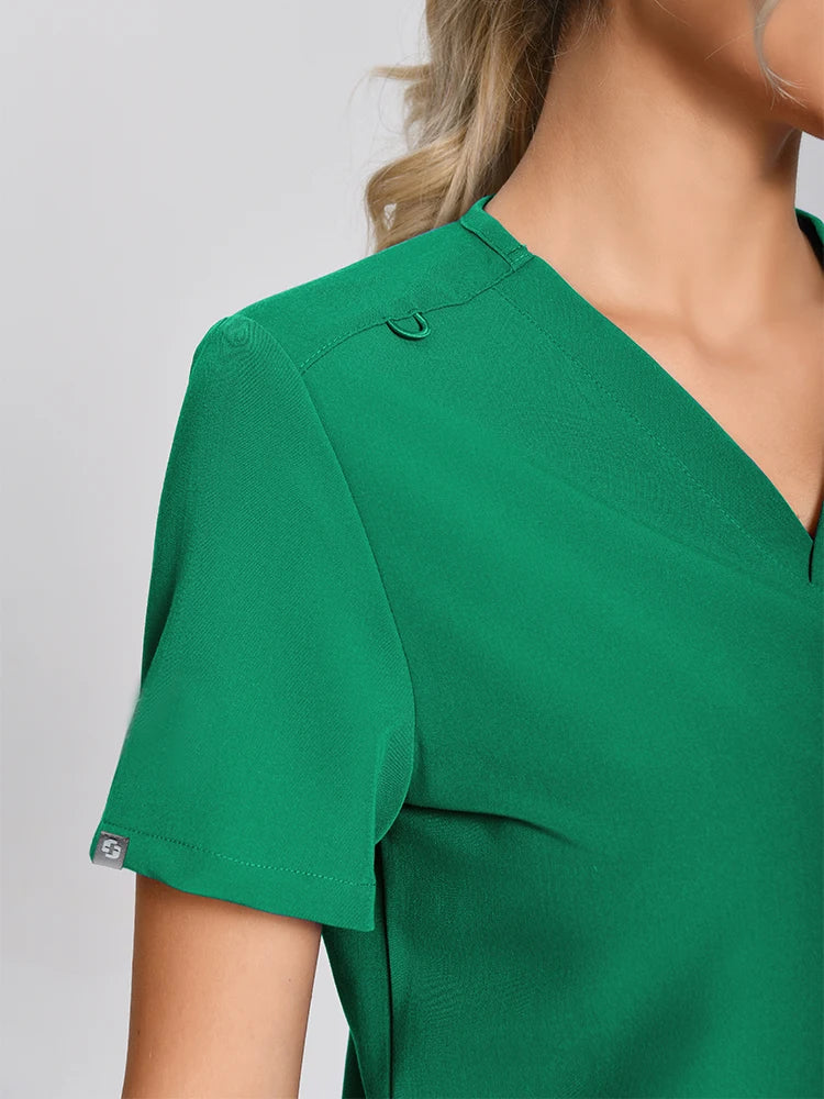 Ensemble Médical Antibactérien Vert - 2 Pièces (Haut et Pantalon)