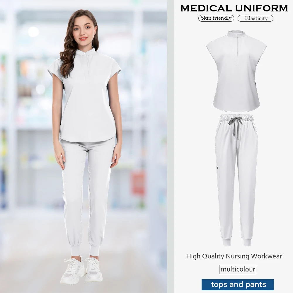 Ensemble Médical Femme - Haut et Pantalon Jogger (16 Couleurs)