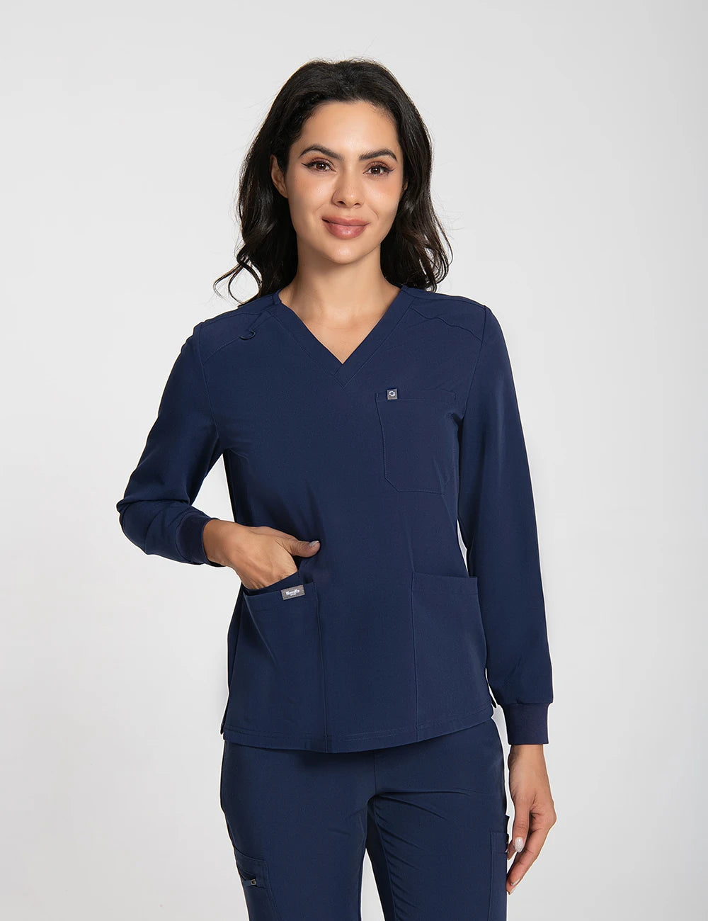 KUNGFU SCRUBS Haut médical manches longues unisexe antibactérien
