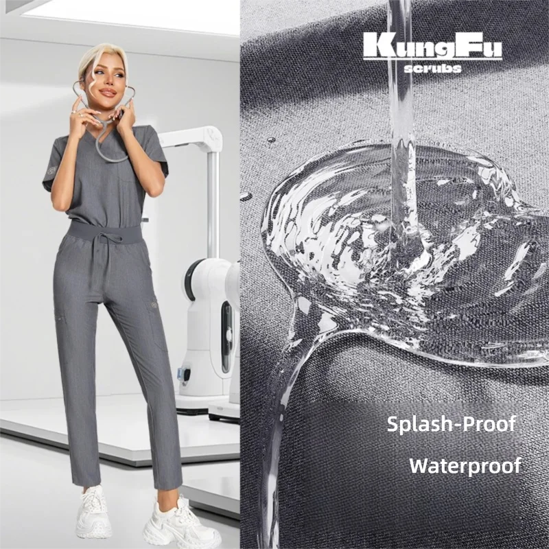 KUNGFU SCRUBS Ensemble médical femme col en V ajusté