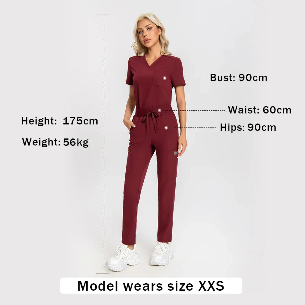 KUNGFU SCRUBS Ensemble médical femme anti-froissement doux antibactérien