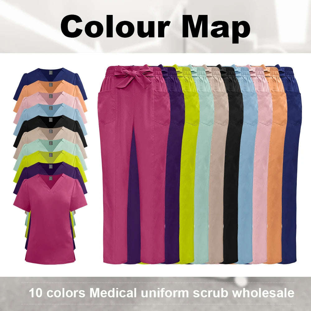 Ensemble Médical Femme - Haut et Pantalon (10 Couleurs)